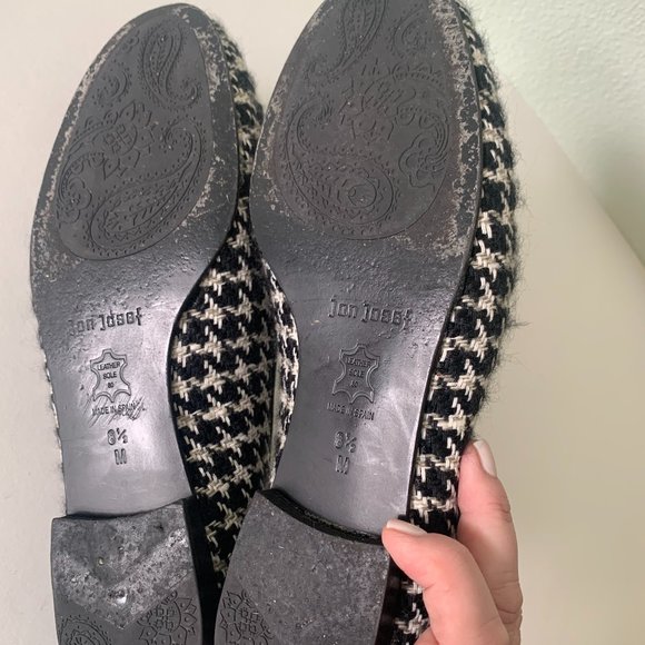 Jon Joseph Gatsby Houndstooth Flat Size 8.5 - Picture 7 of 7
